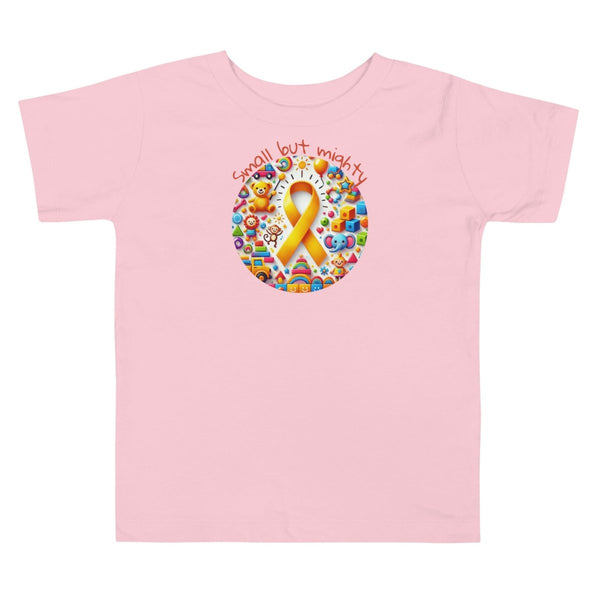 Childhood Cancer Toddler Mighty Tee - JohnVsGBMPink2T