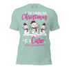 Christmas Breast Cancer WIsh Tee - JohnVsGBMHeather Prism Dusty BlueXS