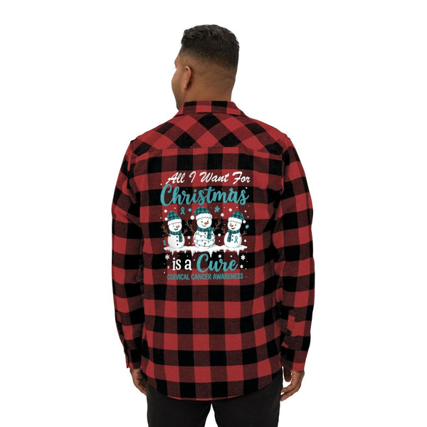 Christmas Cervical Cancer Flannel - JohnVsGBMRed / BlackXS
