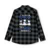 Christmas Colon Cancer Flannel - JohnVsGBMGrey Heather/ BlackXS