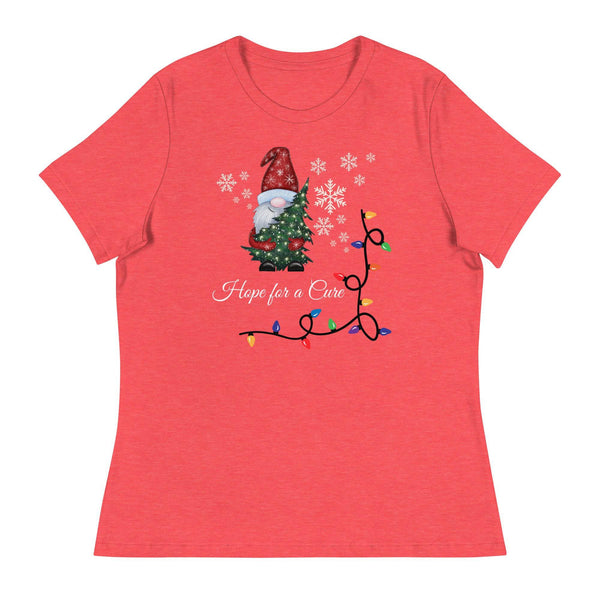 Christmas Elf Hope for a Cure Women's Relaxed Tee - JohnVsGBMHeather RedS