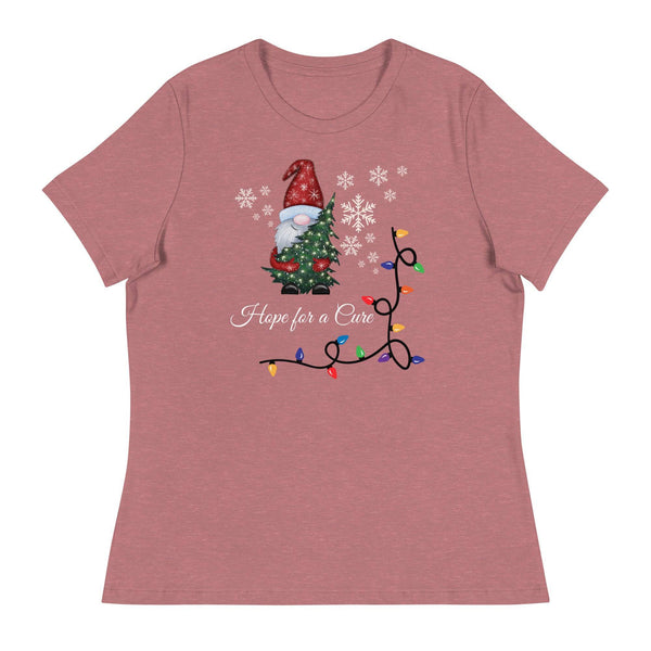 Christmas Elf Hope for a Cure Women's Relaxed Tee - JohnVsGBMHeather MauveS