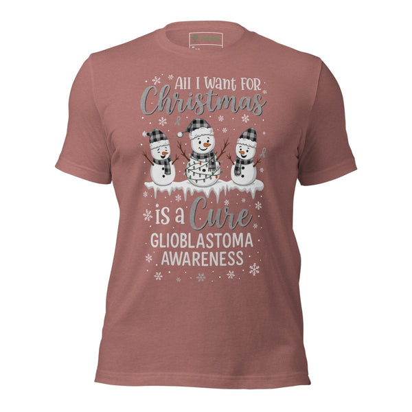Christmas Glioblastoma Wish Tee - JohnVsGBMHeather MauveXS