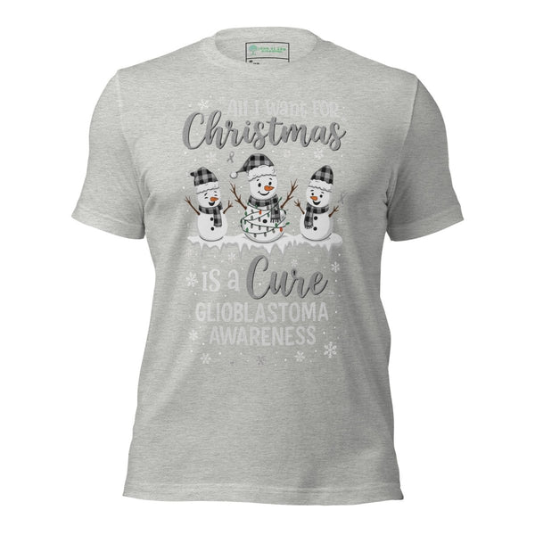 Christmas Glioblastoma Wish Tee - JohnVsGBMAthletic HeatherXS