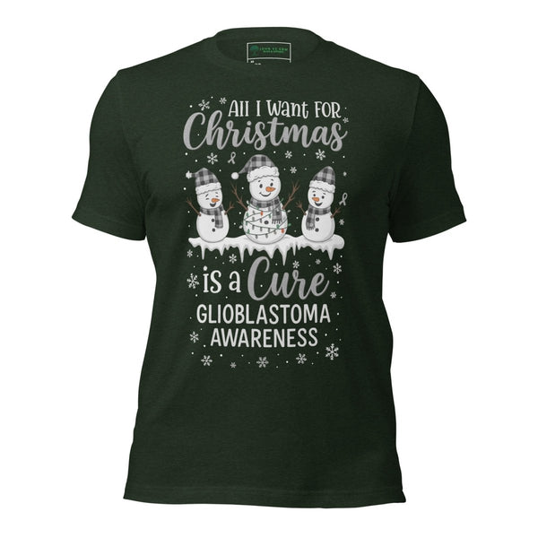 Christmas Glioblastoma Wish Tee - JohnVsGBMHeather EmeraldXS