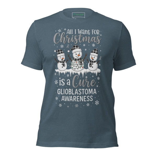Christmas Glioblastoma Wish Tee - JohnVsGBMHeather SlateXS