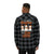 Christmas Leukemia Cancer Flannel - JohnVsGBMCharcoal Heather/ BlackXS