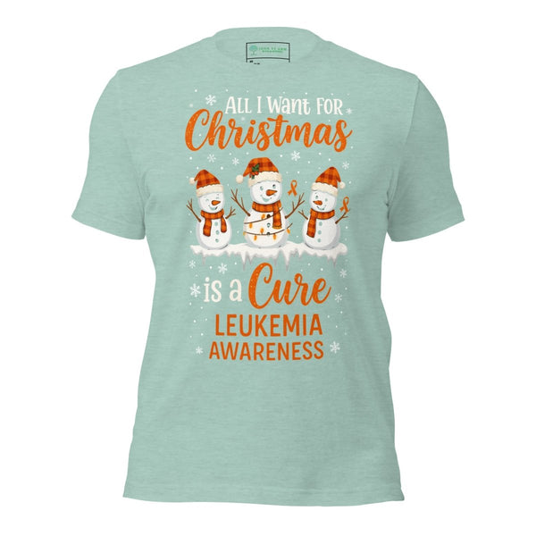 Christmas Leukemia WIsh Tee - JohnVsGBMHeather Prism Dusty BlueXS