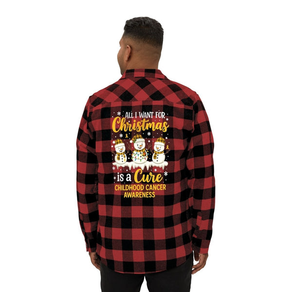 Christmas Lung Cancer Flannel - JohnVsGBMRed / BlackXS