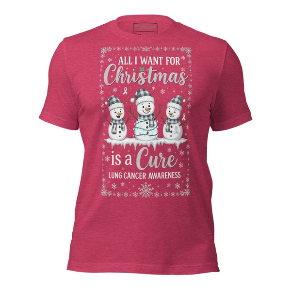 Christmas Lung Cancer WIsh Tee - JohnVsGBMHeather RaspberryS