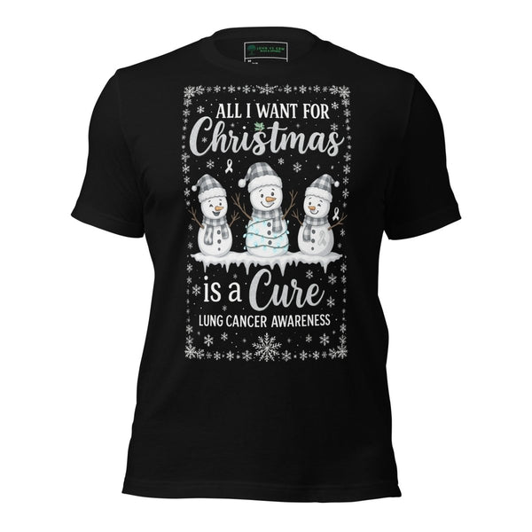 Christmas Lung Cancer WIsh Tee - JohnVsGBMBlackXS