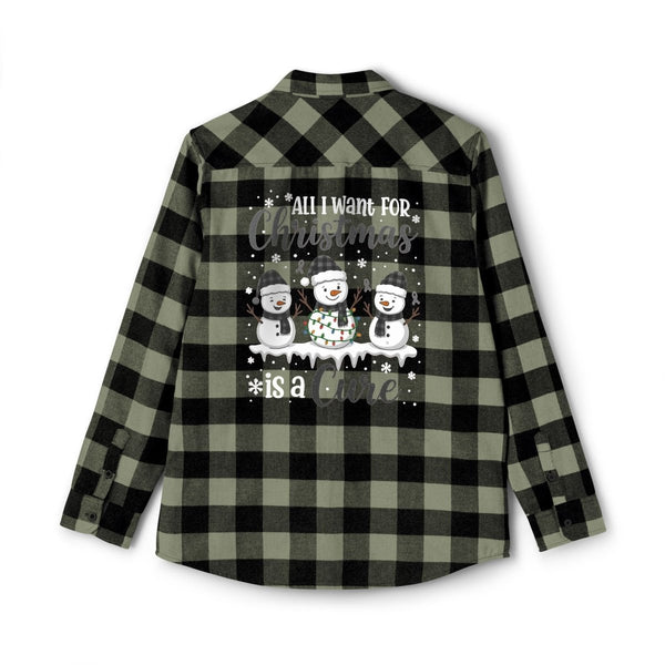 Christmas Melanoma Flannel - JohnVsGBMOlive / BlackXS