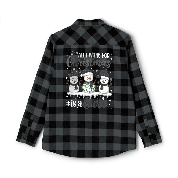 Christmas Melanoma Flannel - JohnVsGBMGrey Heather/ BlackXS
