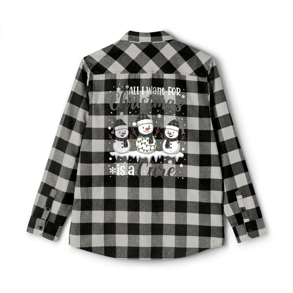 Christmas Melanoma Flannel - JohnVsGBMGrey Heather/ BlackXS