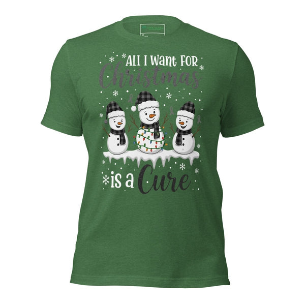 Christmas Melanoma Wish Tee - JohnVsGBMHeather Grass GreenXS