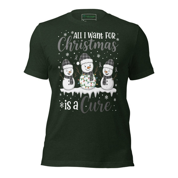 Christmas Melanoma Wish Tee - JohnVsGBMHeather EmeraldXS