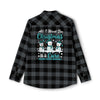 Christmas Ovarian Cancer Flannel - JohnVsGBMGrey Heather/ BlackXS