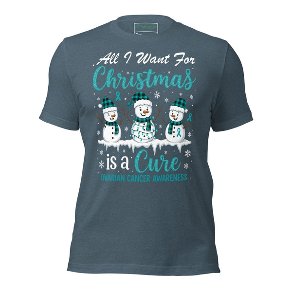 Christmas Ovarian WIsh Tee - JohnVsGBMHeather SlateXS