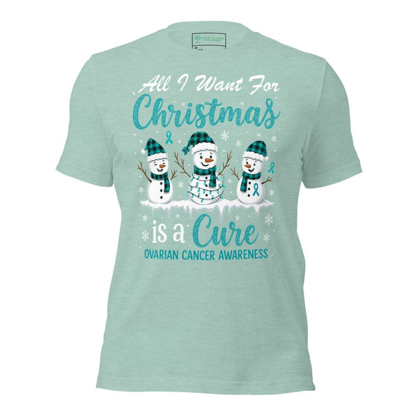 Christmas Ovarian WIsh Tee - JohnVsGBMHeather Prism Dusty BlueXS