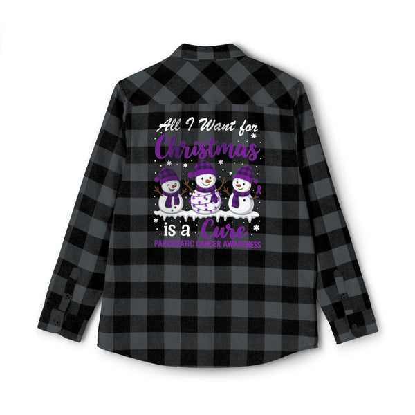 Christmas Pancreatic Flannel - JohnVsGBMGrey Heather/ BlackXS