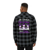 Christmas Pancreatic Flannel - JohnVsGBMCharcoal Heather/ BlackXS