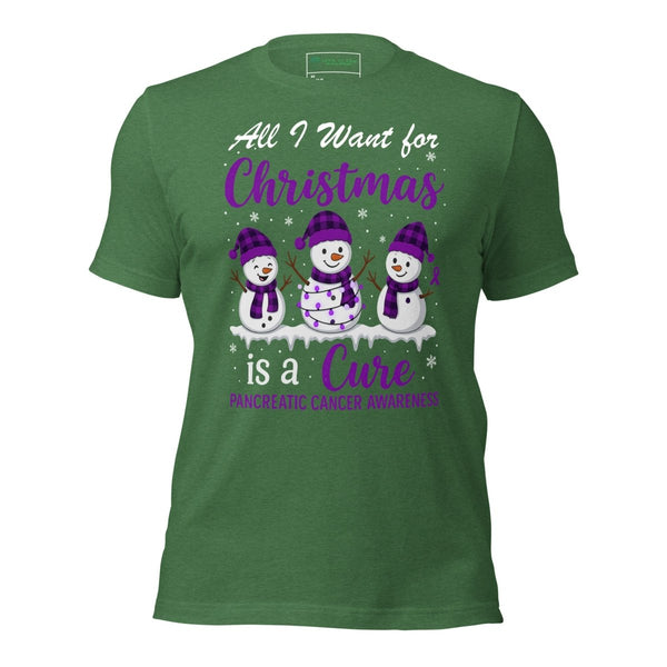 Christmas Pancreatic WIsh Tee - JohnVsGBMHeather Grass GreenXS