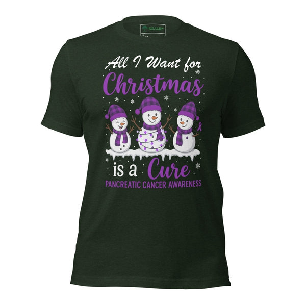 Christmas Pancreatic WIsh Tee - JohnVsGBMHeather EmeraldXS