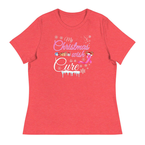 Christmas Wish is a Cure Women's Relaxed Tee - JohnVsGBMHeather RedS