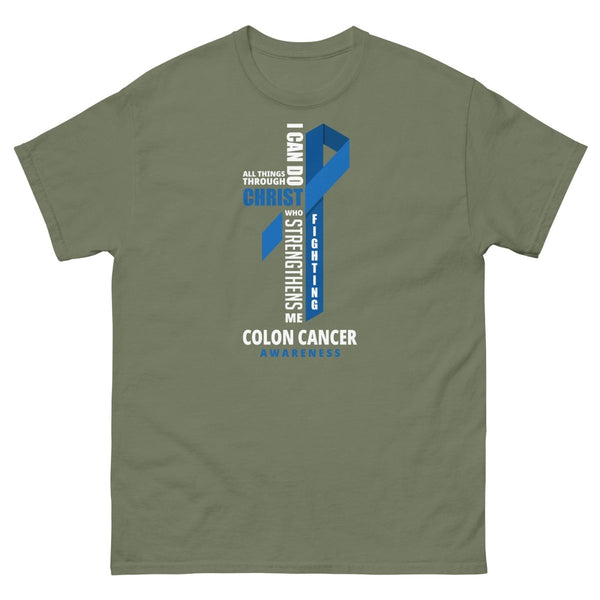 Colon Cancer Through Christ Tee - JohnVsGBMMilitary GreenS