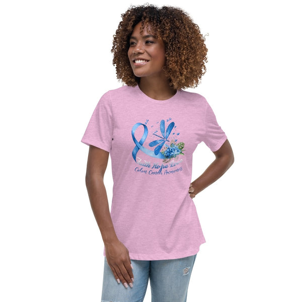 Colon Cancer Women's Dragonfly Tee - JohnVsGBMHeather Prism LilacS