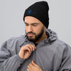 Cuffed Embroidered Optune Beanie - JohnVsGBMBlack
