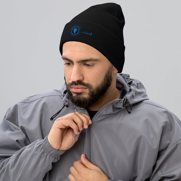 Cuffed Embroidered Optune Beanie - JohnVsGBMBlack