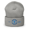 Cuffed Embroidered Optune Beanie - JohnVsGBMHeather Grey
