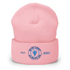 Cuffed Embroidered Optune Beanie - JohnVsGBMBaby Pink