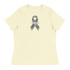 Customizable Cancer Ribbon Gray Womens Tee - JohnVsGBMCitronS