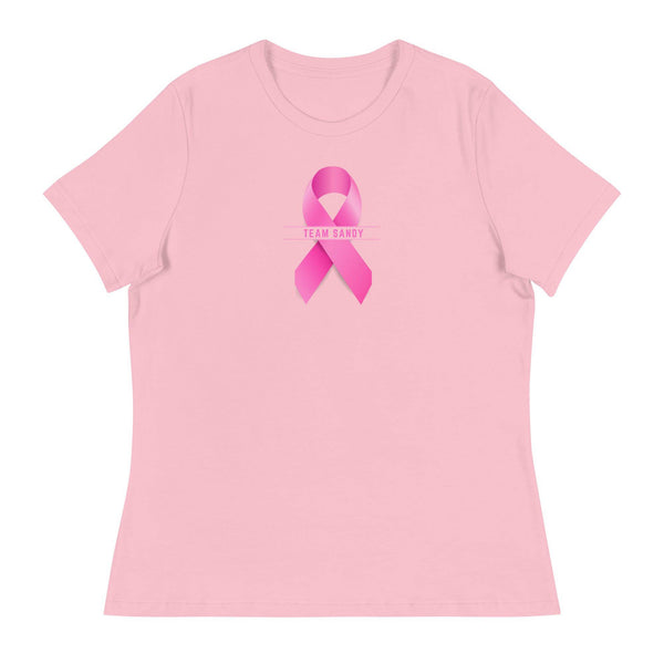 Customizable Cancer Ribbon Pink Womens Tee - JohnVsGBMPinkS