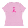 Customizable Cancer Ribbon Pink Womens Tee - JohnVsGBMHeather Prism LilacS