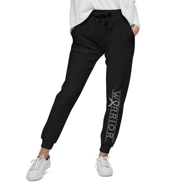 Customizable Ribbon Warrior Fleece Joggers - JohnVsGBMBlackXS