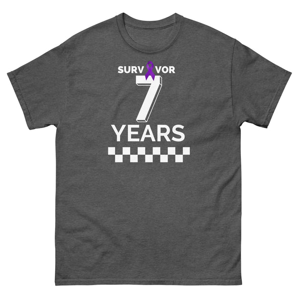 Customizable Survivor Years Tee - JohnVsGBMDark HeatherS