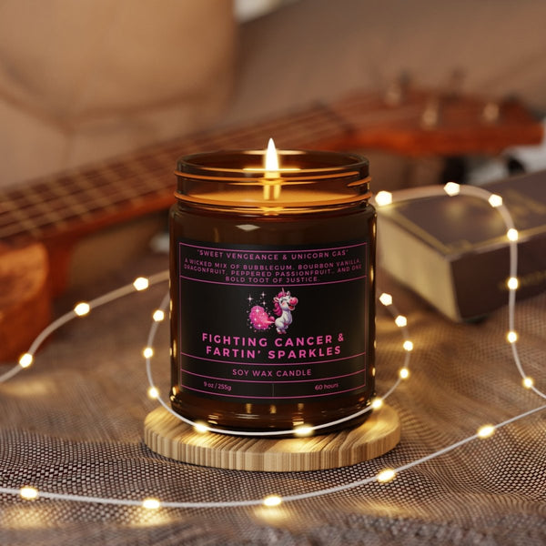 Fartin' Sparkles Soy Candle - JohnVsGBM9ozAmberChristmas Warmth