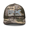 FU Cancer Embroidered Camouflage Trucker Hat - JohnVsGBMCamo/Olive
