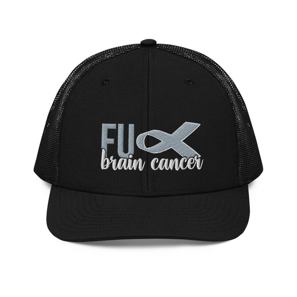 FU Cancer Embroidered Trucker Cap - JohnVsGBMBlack
