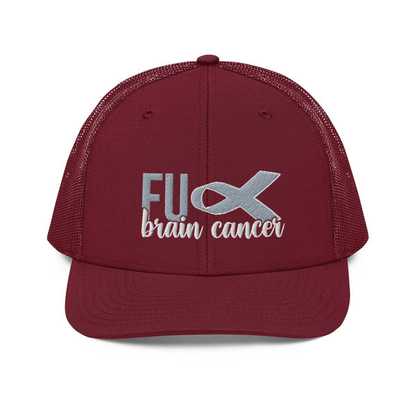 FU Cancer Embroidered Trucker Cap - JohnVsGBMCardinal