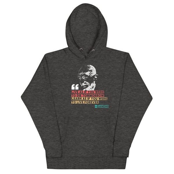 Gandhi Quote Hoodie - JohnVsGBMCharcoal HeatherS