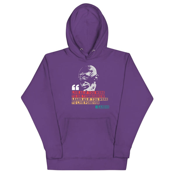 Gandhi Quote Hoodie - JohnVsGBMPurpleS