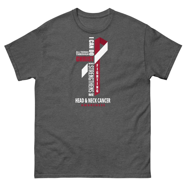 Head And Neck Cancer Through Christ Tee - JohnVsGBMDark HeatherS