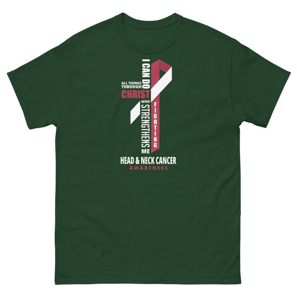 Head And Neck Cancer Through Christ Tee - JohnVsGBMForest GreenS