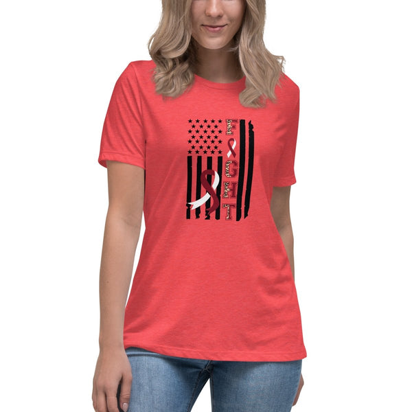 Head and Neck Women's Fight Flag Tee - JohnVsGBMHeather RedS