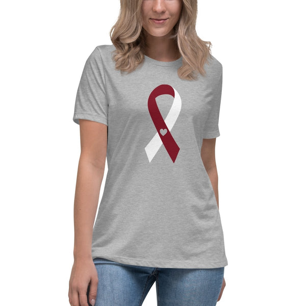 Head and Neck Women's Ribbon Heart Tee - JohnVsGBMAthletic HeatherS