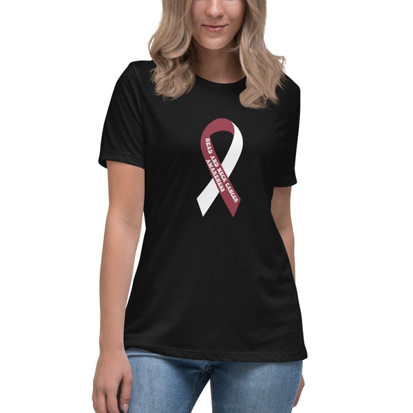 Head and Neck Women's Ribbon Tee - JohnVsGBMBlackS